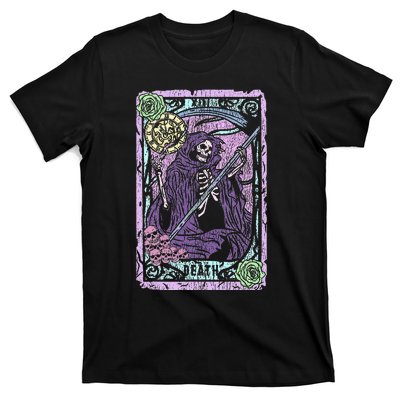 Death Tarot Card Witchcraft Occult Pastel Goth Reaper T-Shirt