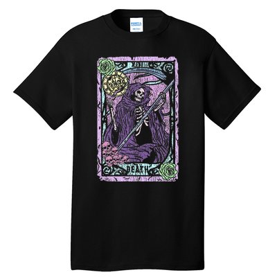 Death Tarot Card Witchcraft Occult Pastel Goth Reaper Tall T-Shirt