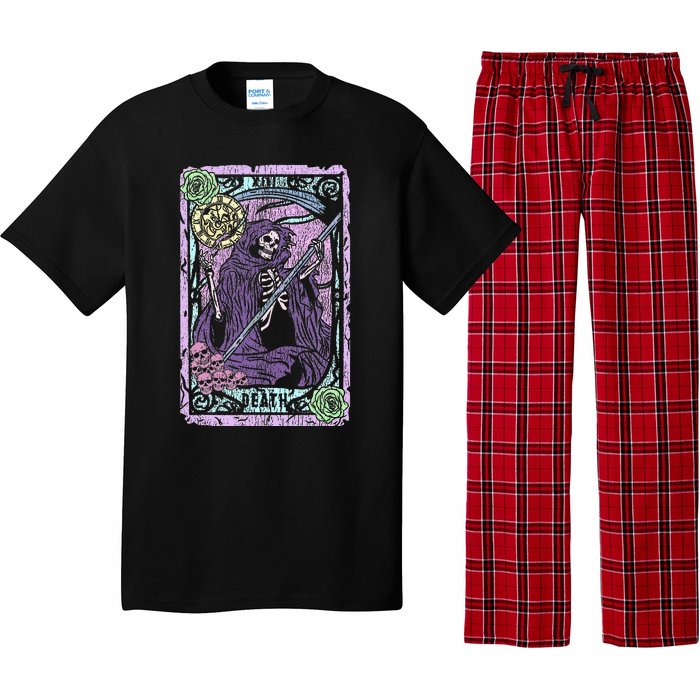 Death Tarot Card Witchcraft Occult Pastel Goth Reaper Pajama Set