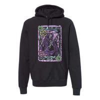 Death Tarot Card Witchcraft Occult Pastel Goth Reaper Premium Hoodie