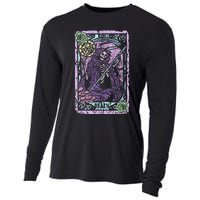 Death Tarot Card Witchcraft Occult Pastel Goth Reaper Cooling Performance Long Sleeve Crew