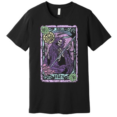 Death Tarot Card Witchcraft Occult Pastel Goth Reaper Premium T-Shirt