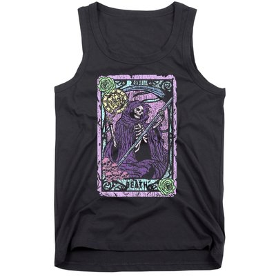 Death Tarot Card Witchcraft Occult Pastel Goth Reaper Tank Top