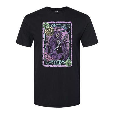 Death Tarot Card Witchcraft Occult Pastel Goth Reaper Softstyle CVC T-Shirt