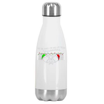 Deck The Courts With Balls And Volleys Christmas Pickleball  Stainless Steel Insulated Water Bottle