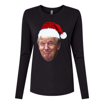 Donald Trump Christmas Funny Maga Santa Hat Gift Womens Cotton Relaxed Long Sleeve T-Shirt