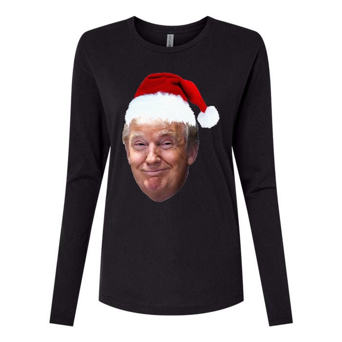 Donald Trump Christmas Funny Maga Santa Hat Gift Womens Cotton Relaxed Long Sleeve T-Shirt