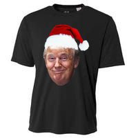 Donald Trump Christmas Funny Maga Santa Hat Gift Cooling Performance Crew T-Shirt