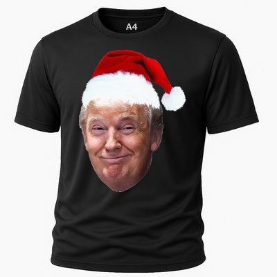 Donald Trump Christmas Funny Maga Santa Hat Gift Cooling Performance Crew T-Shirt