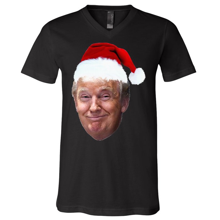 Donald Trump Christmas Funny Maga Santa Hat Gift V-Neck T-Shirt