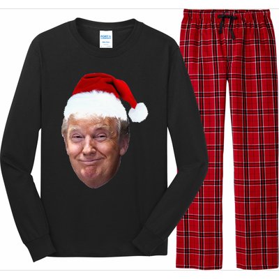 Donald Trump Christmas Funny Maga Santa Hat Gift Long Sleeve Pajama Set