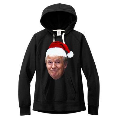 Donald Trump Christmas Funny Maga Santa Hat Gift Women's Fleece Hoodie