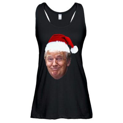 Donald Trump Christmas Funny Maga Santa Hat Gift Ladies Essential Flowy Tank