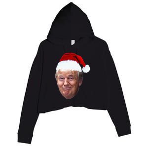 Donald Trump Christmas Funny Maga Santa Hat Gift Crop Fleece Hoodie