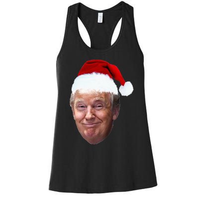 Donald Trump Christmas Funny Maga Santa Hat Gift Women's Racerback Tank