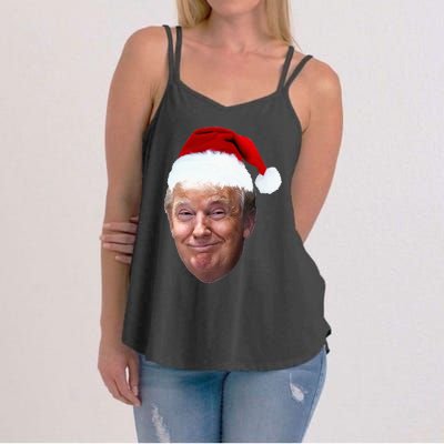 Donald Trump Christmas Funny Maga Santa Hat Gift Women's Strappy Tank