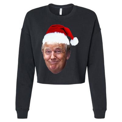 Donald Trump Christmas Funny Maga Santa Hat Gift Cropped Pullover Crew