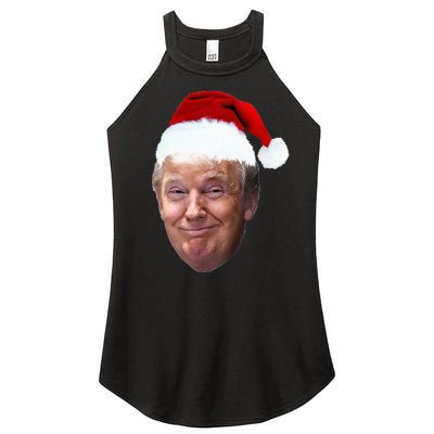 Donald Trump Christmas Funny Maga Santa Hat Gift Women's Perfect Tri Rocker Tank