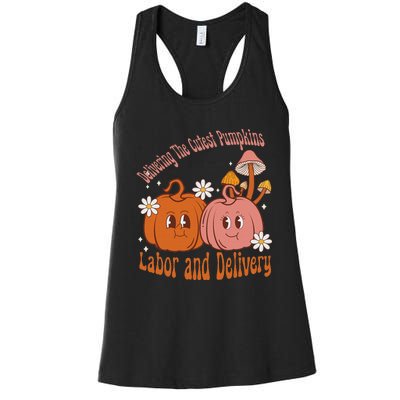 Delivering The Cutest Pumpkins Labor & Delivery Halloween Women's Racerback Tank