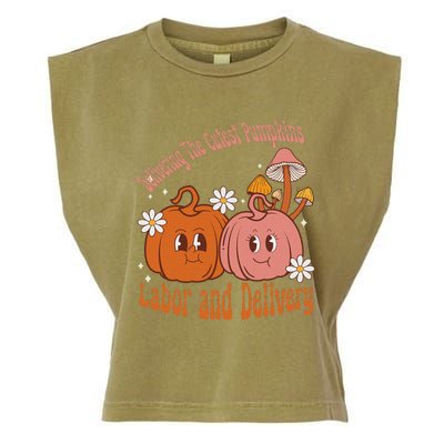 Delivering The Cutest Pumpkins Labor & Delivery Halloween Garment-Dyed Women's Muscle Tee