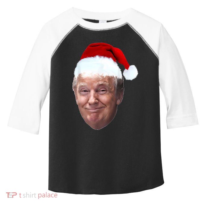 Donald Trump Christmas Funny Maga Santa Hat Gift Toddler Fine Jersey T-Shirt