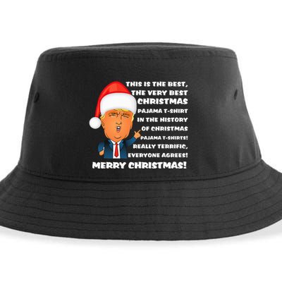 Donald Trump Christmas Pajama Sustainable Bucket Hat