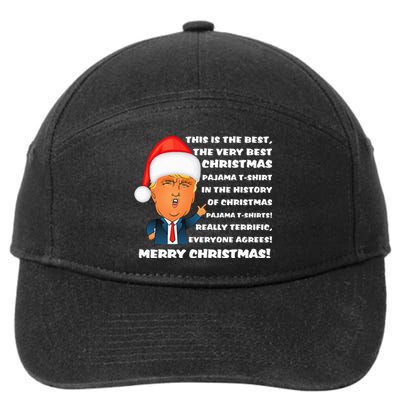 Donald Trump Christmas Pajama 7-Panel Snapback Hat