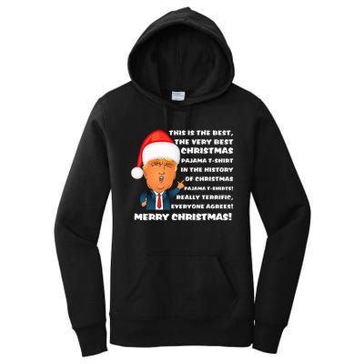 Donald Trump Christmas Pajama Women's Pullover Hoodie