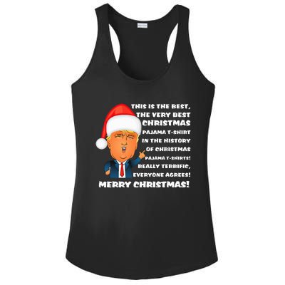 Donald Trump Christmas Pajama Ladies PosiCharge Competitor Racerback Tank