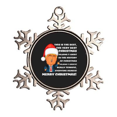 Donald Trump Christmas Pajama Metallic Star Ornament