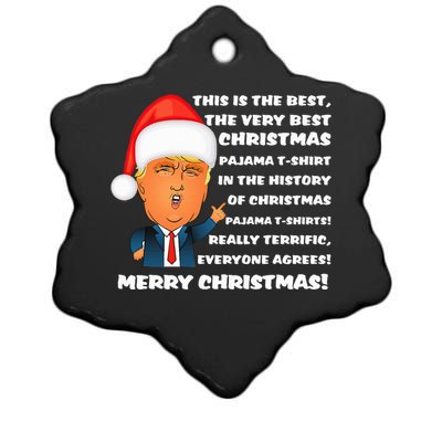 Donald Trump Christmas Pajama Ceramic Star Ornament