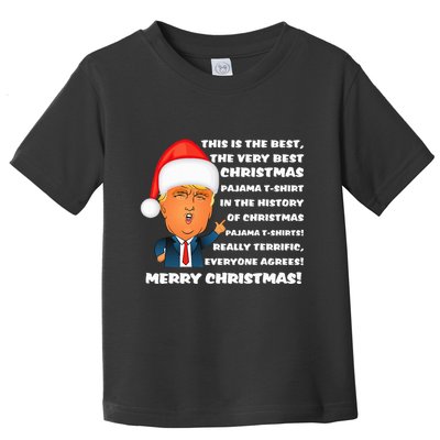 Donald Trump Christmas Pajama Toddler T-Shirt