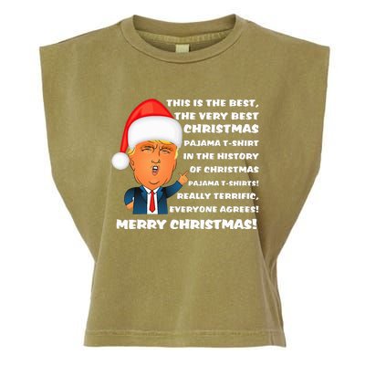 Donald Trump Christmas Pajama Garment-Dyed Women's Muscle Tee