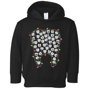 Dental Tooth Christmas Lights Dental Hygienist Dentist Xmas Toddler Hoodie