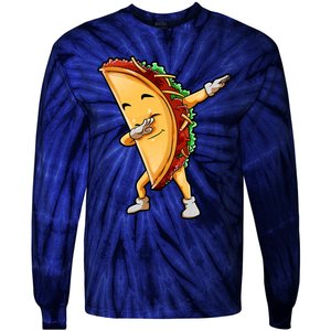 Dabbing Taco Cinco De Mayo Funny Mexican Food Dab Tie-Dye Long Sleeve Shirt