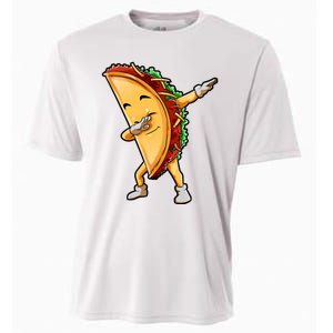 Dabbing Taco Cinco De Mayo Funny Mexican Food Dab Cooling Performance Crew T-Shirt