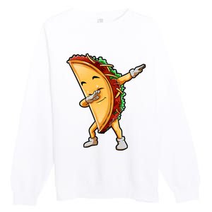 Dabbing Taco Cinco De Mayo Funny Mexican Food Dab Premium Crewneck Sweatshirt