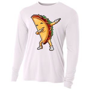 Dabbing Taco Cinco De Mayo Funny Mexican Food Dab Cooling Performance Long Sleeve Crew