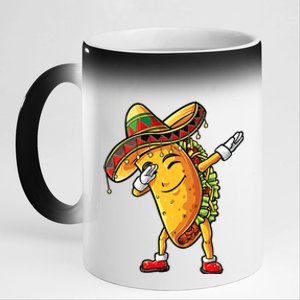 Dabbing Taco Cinco De Mayo Funny Mexican Food Dab 11oz Black Color Changing Mug