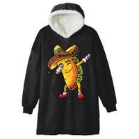 Dabbing Taco Cinco De Mayo Funny Mexican Food Dab Hooded Wearable Blanket