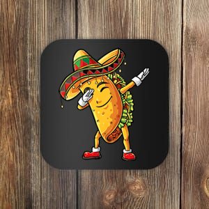 Dabbing Taco Cinco De Mayo Funny Mexican Food Dab Coaster