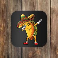 Dabbing Taco Cinco De Mayo Funny Mexican Food Dab Coaster