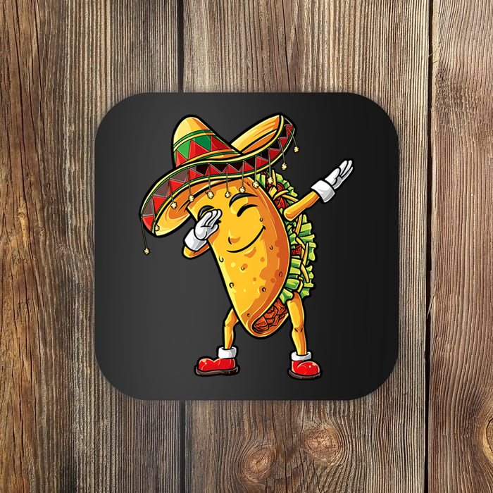 Dabbing Taco Cinco De Mayo Funny Mexican Food Dab Coaster