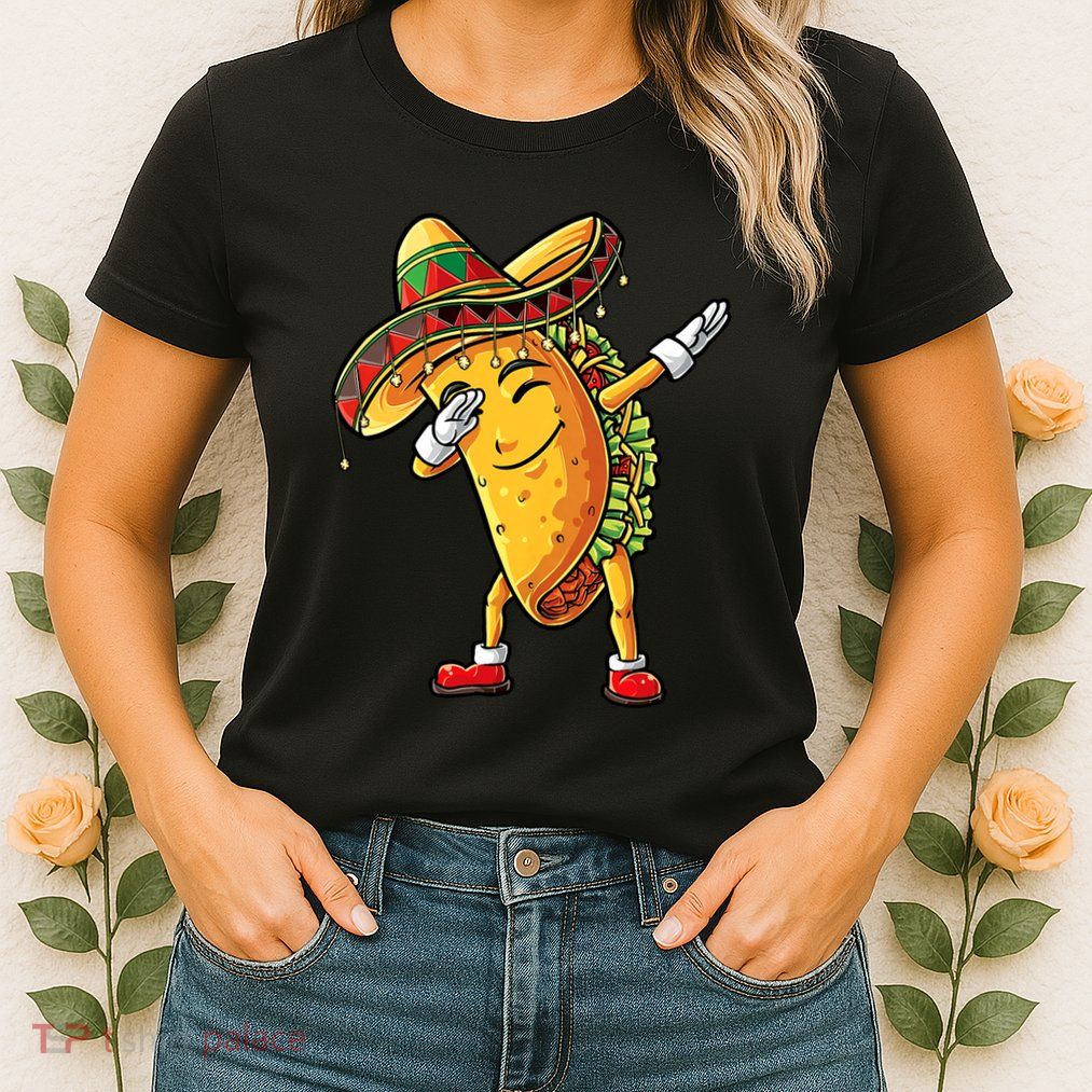 Dabbing Taco Cinco De Mayo Funny Mexican Food Dab Womens T-Shirt