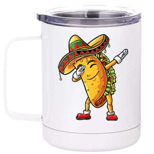 Dabbing Taco Cinco De Mayo Funny Mexican Food Dab 12 oz Stainless Steel Tumbler Cup