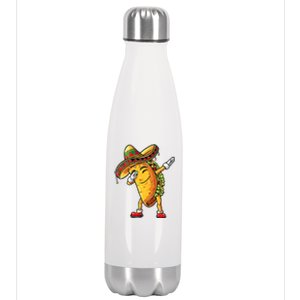 Dabbing Taco Cinco De Mayo Funny Mexican Food Dab Stainless Steel Insulated Water Bottle