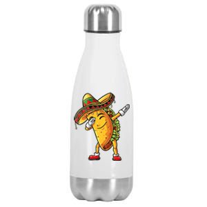 Dabbing Taco Cinco De Mayo Funny Mexican Food Dab Stainless Steel Insulated Water Bottle