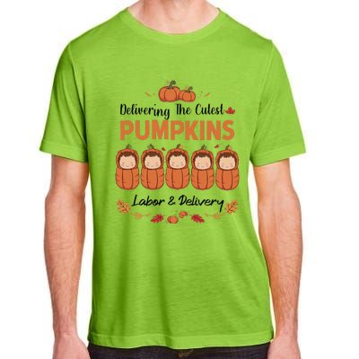 Delivering The Cutest Pumpkins Labor & Delivery Halloween Adult ChromaSoft Performance T-Shirt