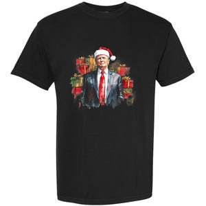 Donald Trump Christmas Trump With Santa Hat Garment-Dyed Heavyweight T-Shirt