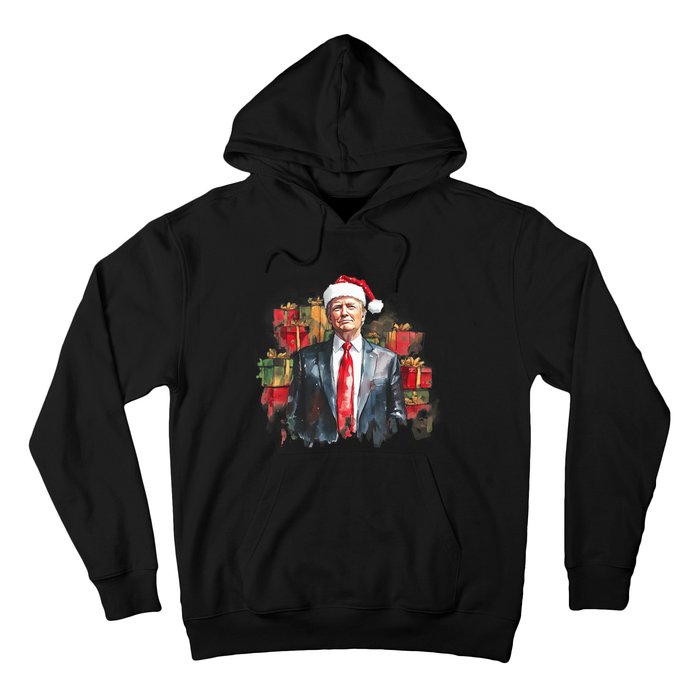 Donald Trump Christmas Trump With Santa Hat Hoodie